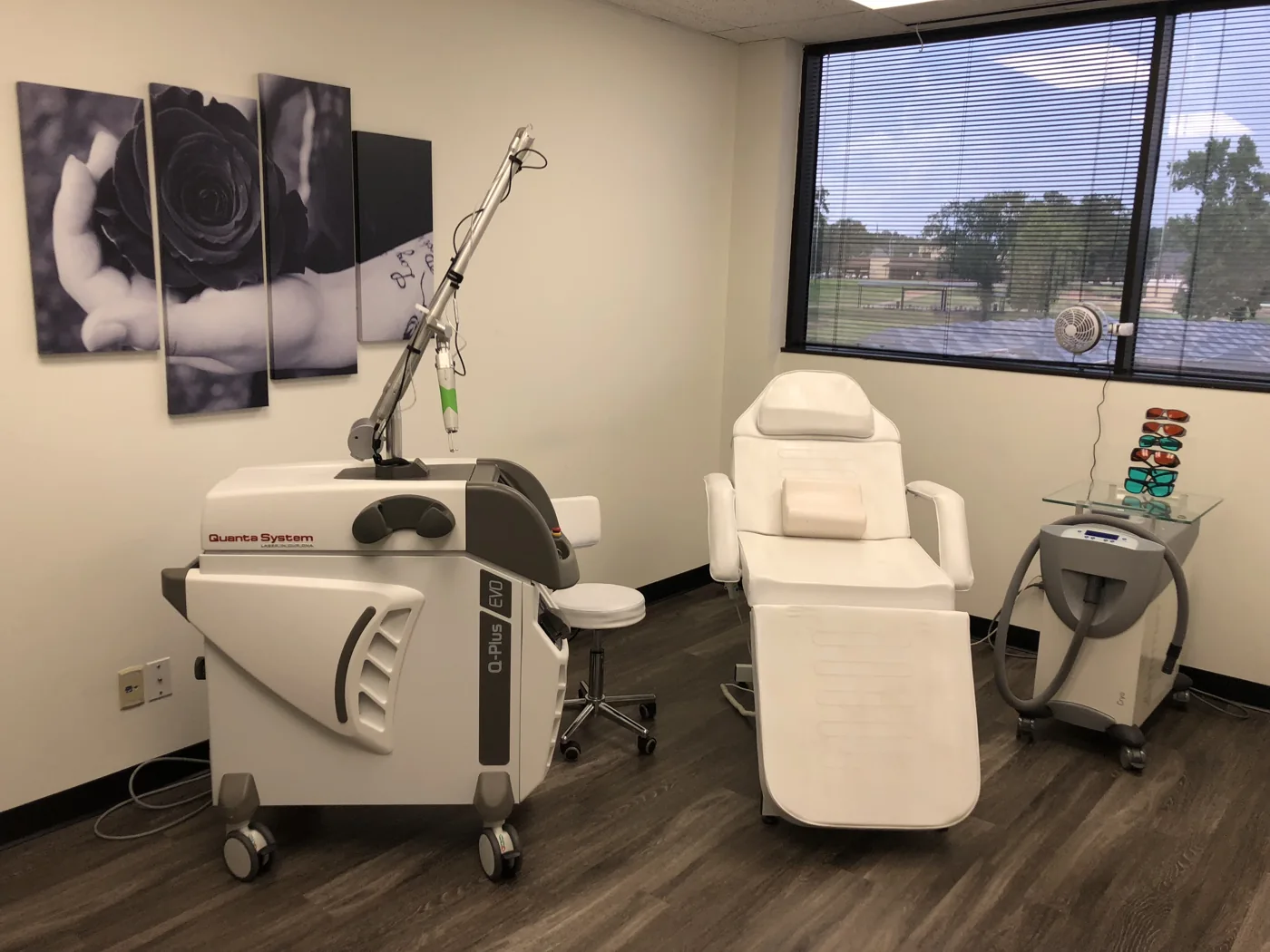 The laser treatment room at Vanish Laser Aesthetics in Longview